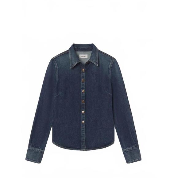 NEW AGOLDE women's talia shirt in blue